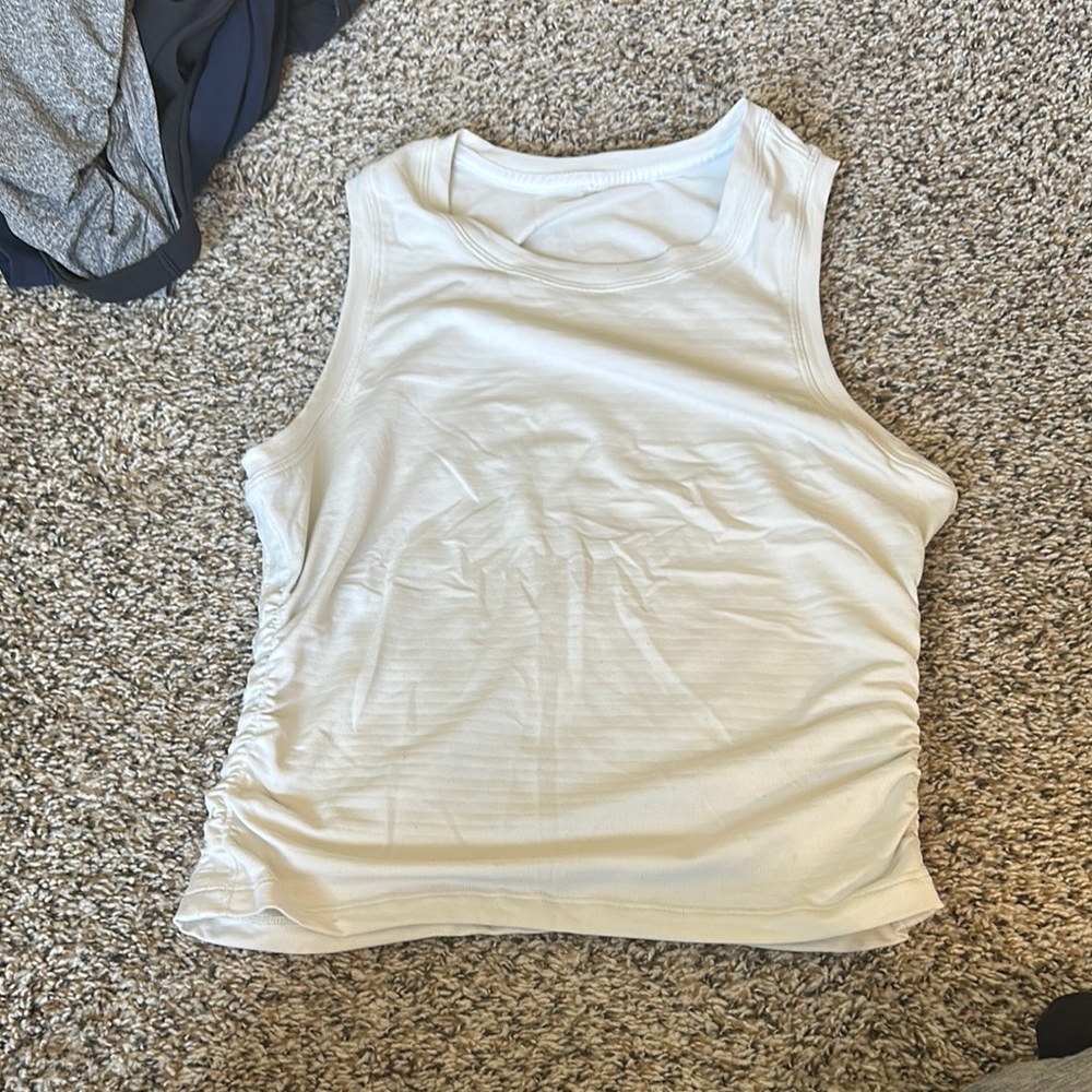Lululemon Athletica White Muscle Tee